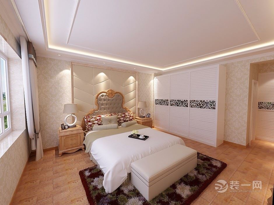 140㎡大户型浅色欧式装修效果图